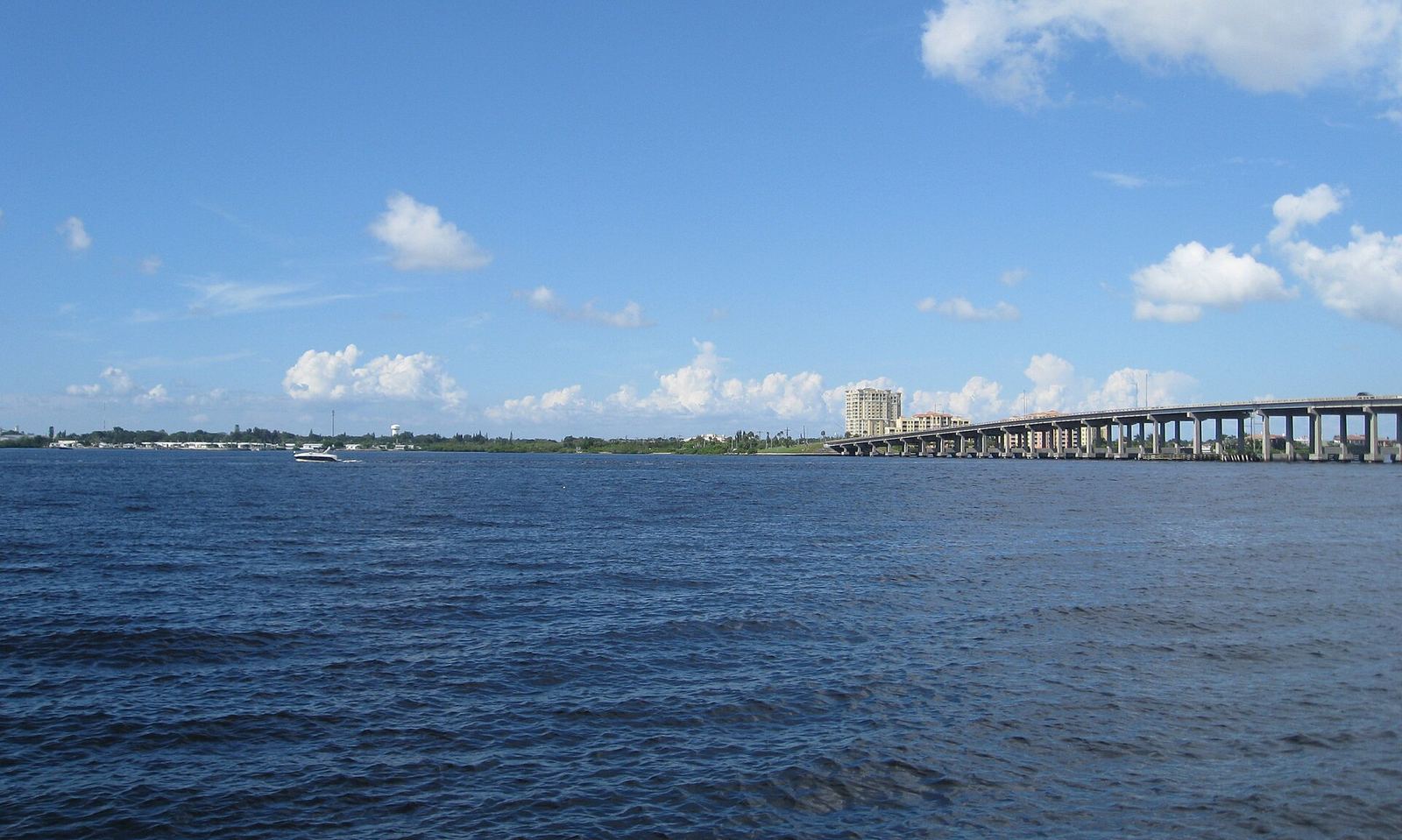 The Manatee River and DeSoto Bridge from the Bradenton Riverwalk
